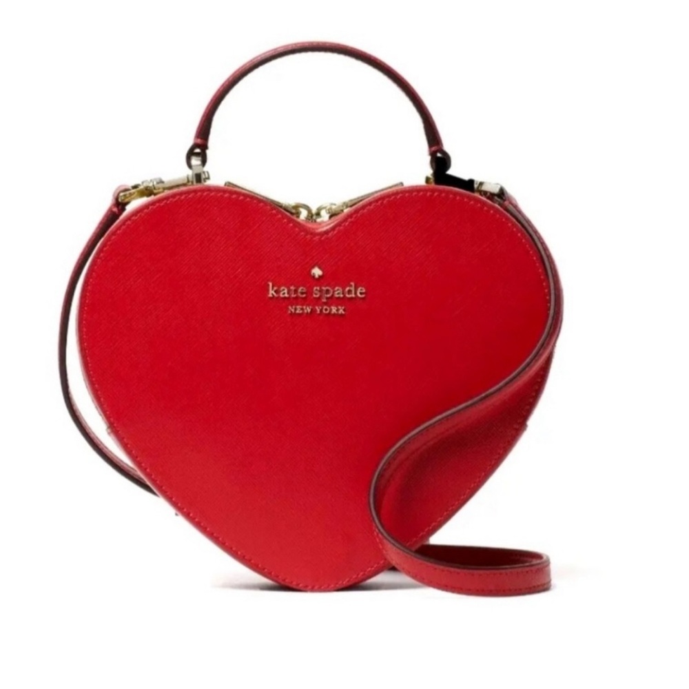 Kate Spade Red Heart-Shaped Crossbody Bag